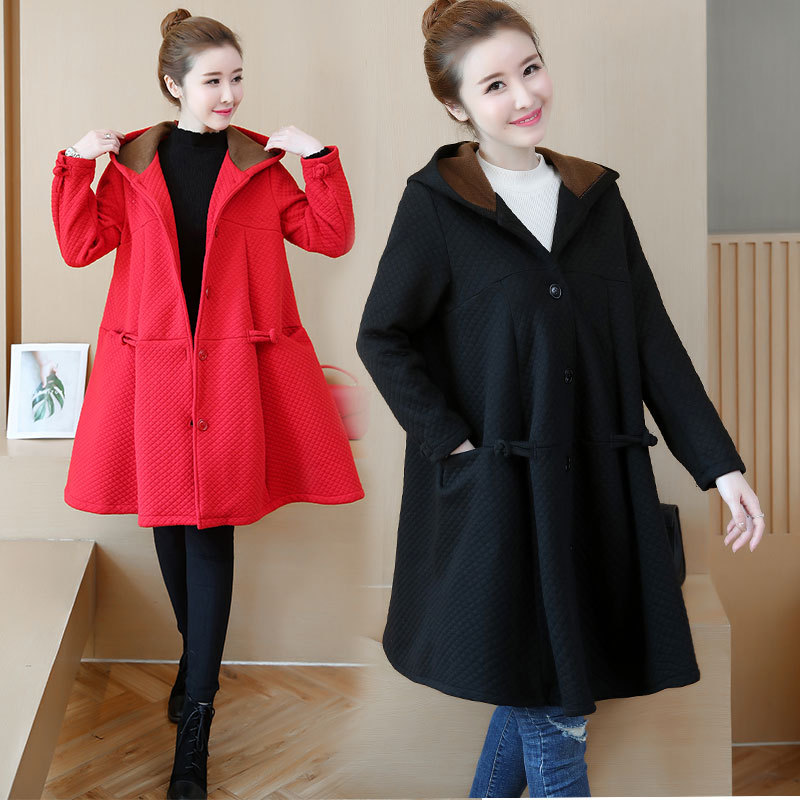 Plush thickening Windbreaker Mid length version 2019 winter new pattern Korean Edition Versatile Large Easy mm Overcoat