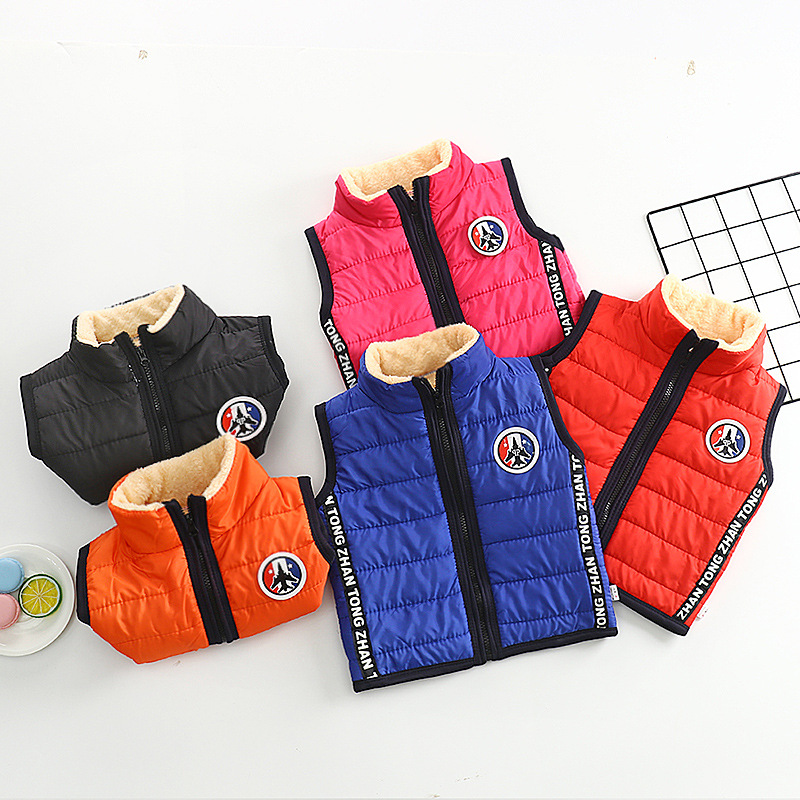 2020 Autumn and winter new pattern children Down Vest Light and thin Stand collar vest men and women baby Children coat