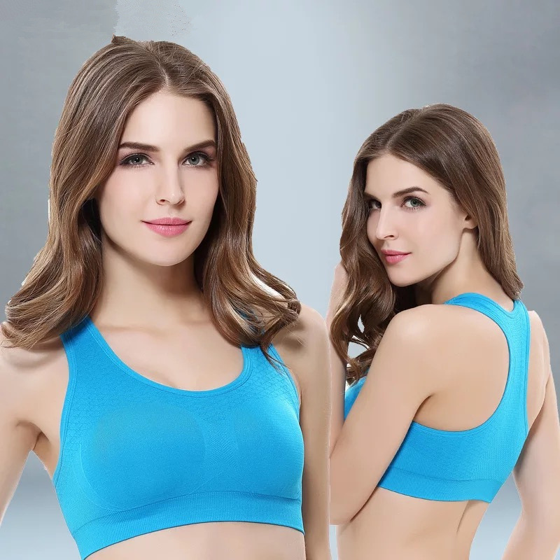 跨境外贸 无缝瑜伽健身聚拢运动文胸 户外跑步防震美背运动内衣女|ms