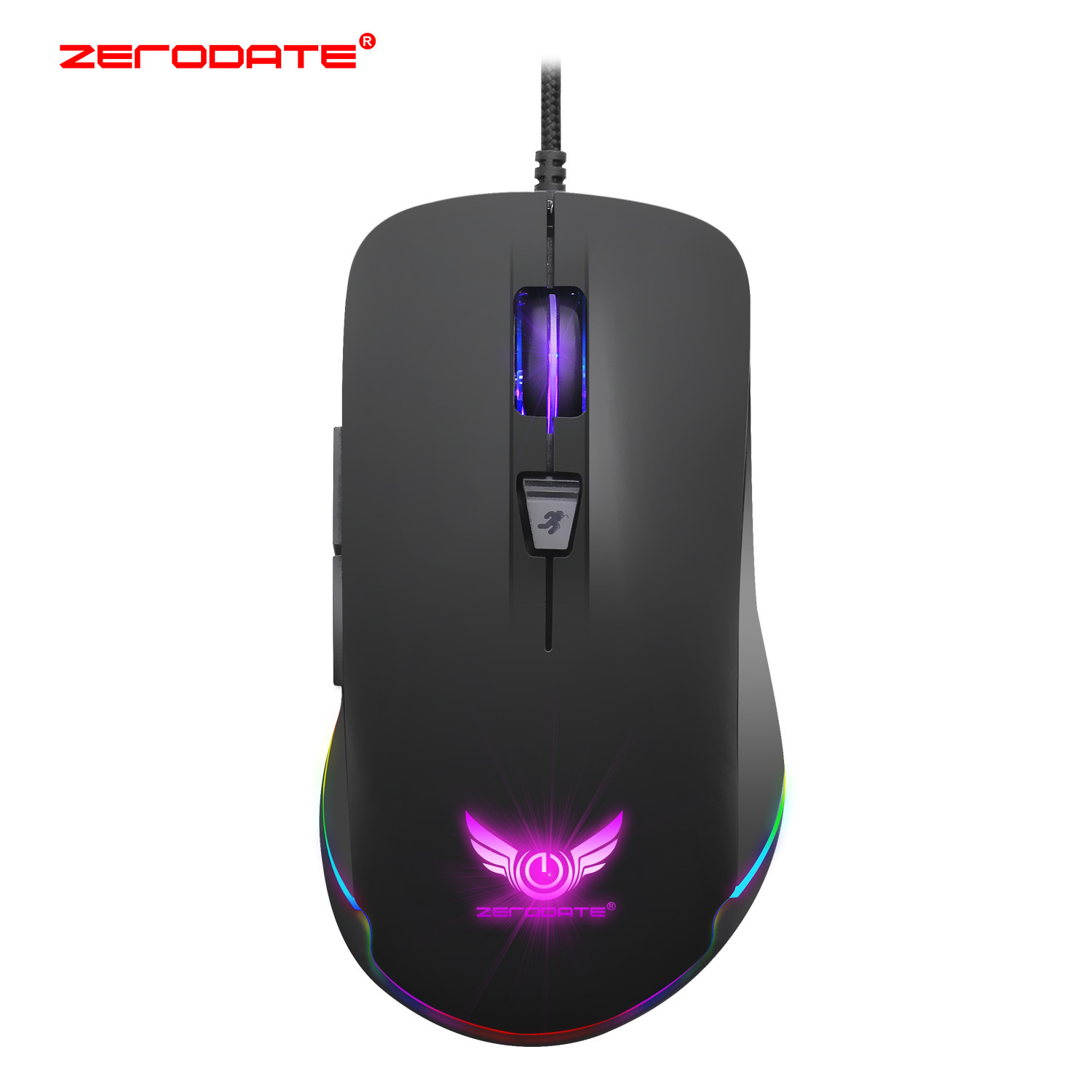 新款有线鼠标RGB游戏鼠标6键可编程4800可调DPI外贸速卖通|ms