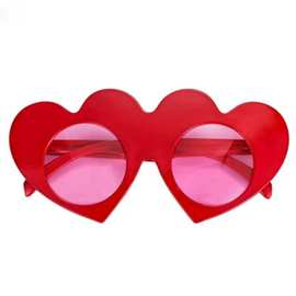 厂家桃心爱心舞会眼镜 派对搞怪眼镜 墨镜 心形化妆服饰道具