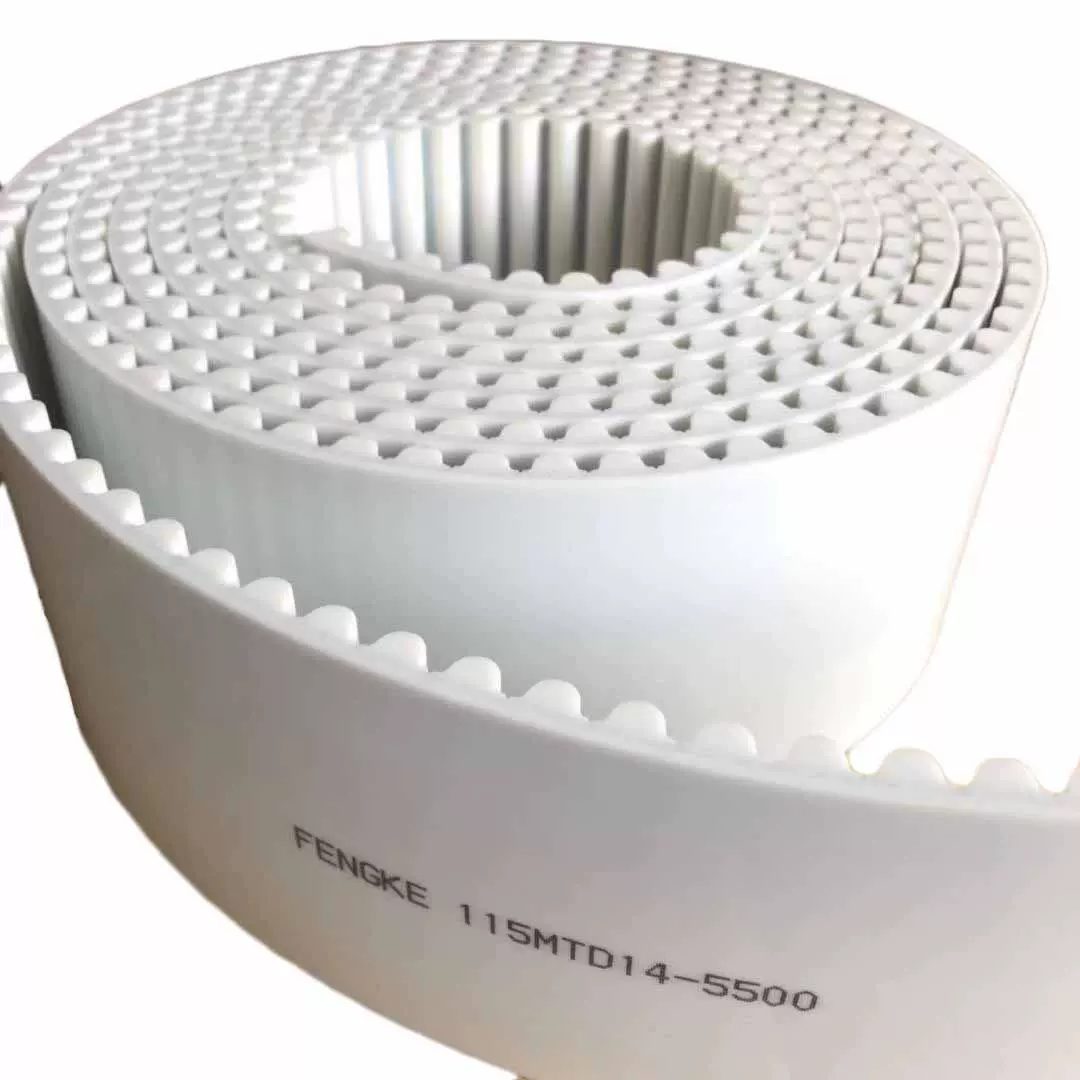 供应白色PU聚氨酯同步带开口同步带115MTD14M-5500 14M 8M 5M T10