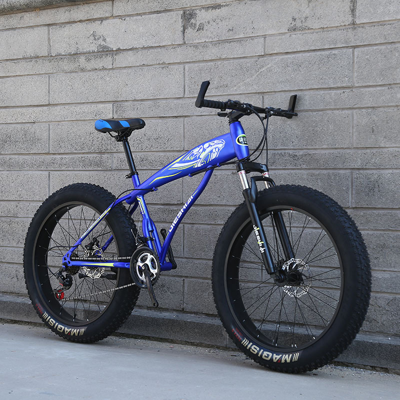 雪地自行车26/24寸7速直把大轮山地车双碟刹变速户外越野沙滩车|ru