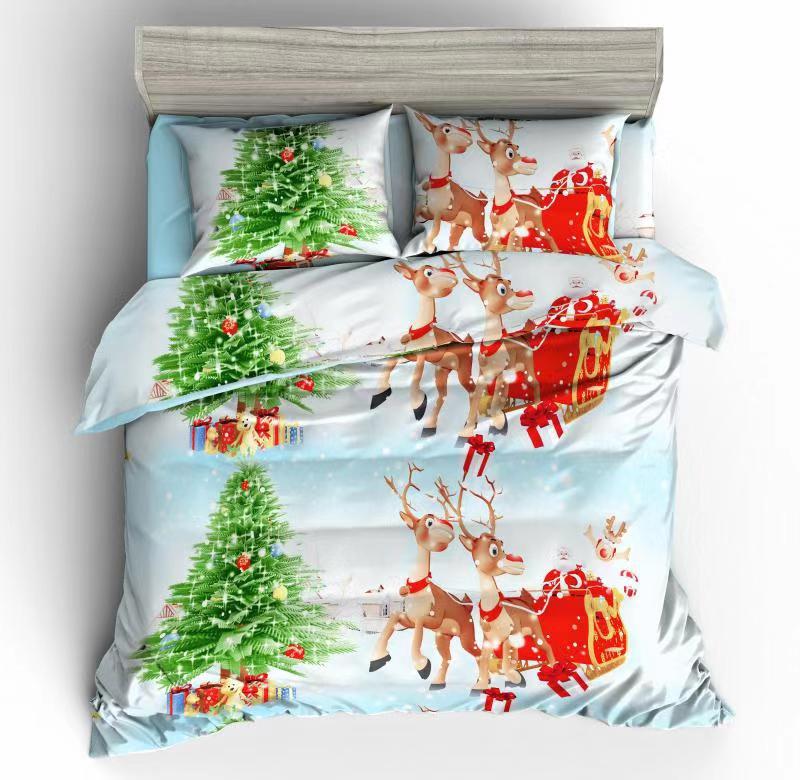 Grenz Überschreitende Heim Textilien  Liefern Europäische Und Amerikanische Weihnachts-quilt Set Heim Textilien Dreiteiliges Vierteiliges Set display picture 9