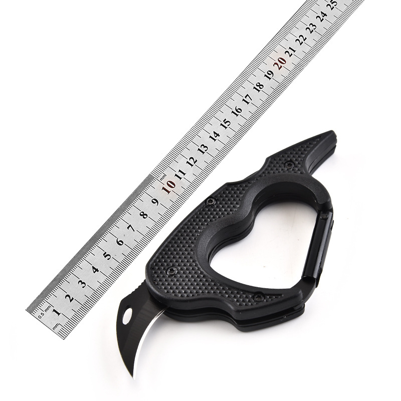 Couteau de survie en Matériau de la poignée: cadre en acier + pièce en plastique ABS + matériau de la lame: 5CR15 - Ref 3398582 Image 1