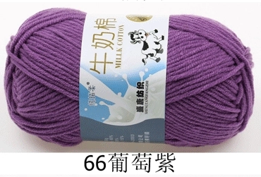 Пряжа Milk Cotton — моток 5-слойная средней крупности, 50 г, доступно 91 цвета