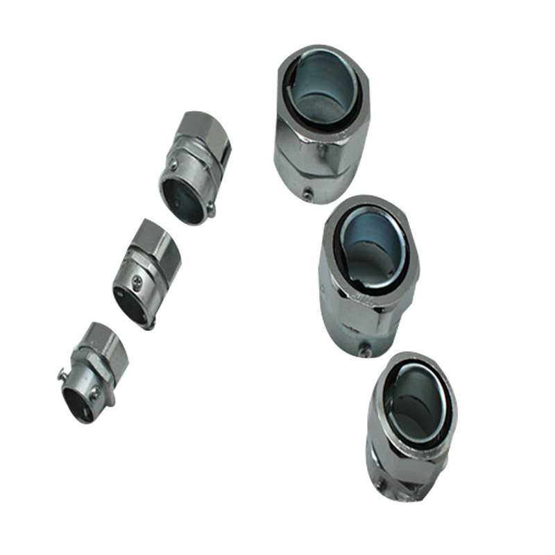 DKJ 金属软管接头 包塑金属软管接头 三柱管接头 卡套式接头25mm