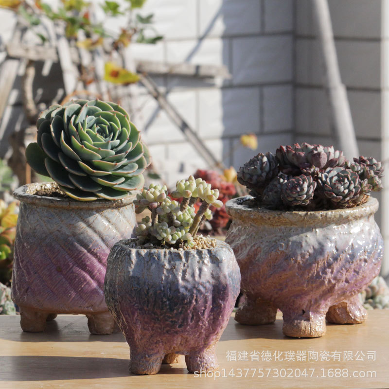 New Maifan Stone Flower Pot Water Absorbent Pottery Pot Large Old Pile Pot Succulent Plant Pot Summer Ceramic Pot Creative Pot