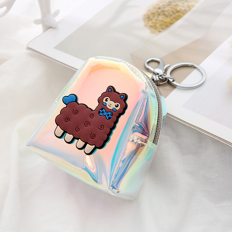 Hot Selling Creative Cartoon Alpaca Wallet Ladies Pvc Laser Coin Purse  Wholesale display picture 8