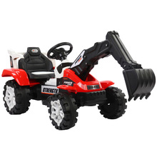 紅思達大號全電動兒童挖掘機男孩可坐人挖土玩具車電動推土機代發