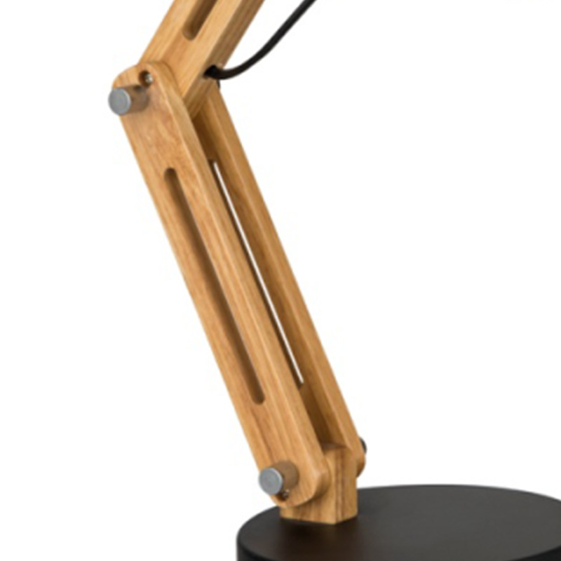 北欧ins简约创意卧室书房学生宿舍办公室实木艺铁艺折叠护眼台灯