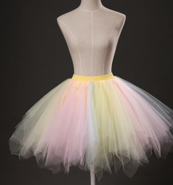 Candy color multi-color de media longitud pettiskirt estudio fotografía de la boda media-longitud pequeña falda de color de la falda de apoyo