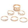Wedding ring, set, European style, diamond encrusted