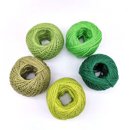 Factory supply colored jute rope 50 grams 25 colors photo wall decoration 3 strands 2mm Christmas jute rope tag rope 