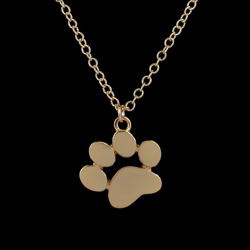 Cute Paw Print Copper Pendant Necklace 1 Piece