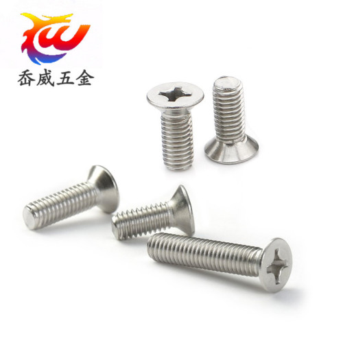 304 stainless steel countersunk screw with cross recessed tap screw, flat head M3 M3.5 M4 M5 M6 M8 M10