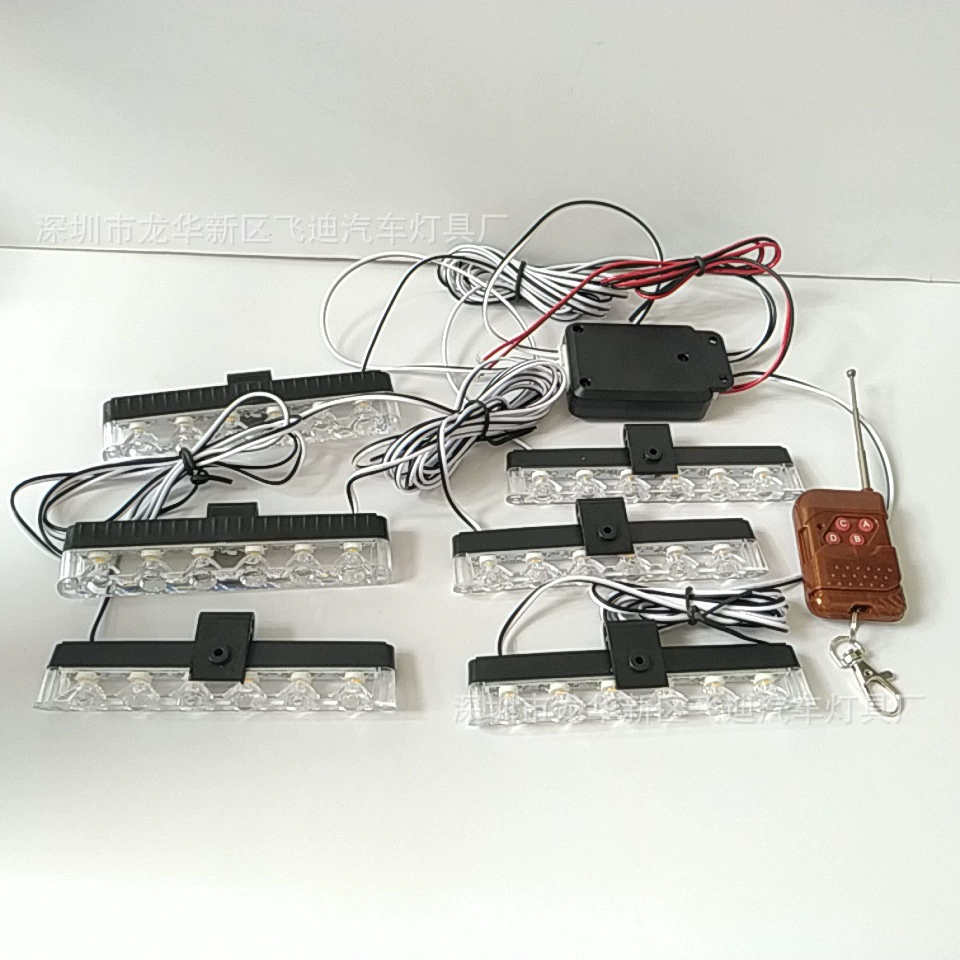 03043-6 DC12V беспроводной пульт дистанционного управления 6X6LED One Drag Eight 36 Вт 36LED средняя сеть стробоскоп