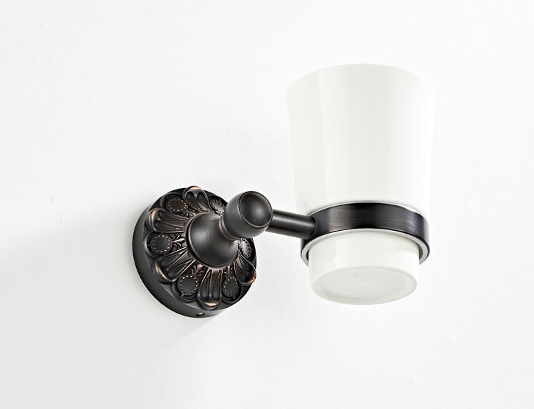 全铜卫浴五金挂件源头厂家批发漱口杯收纳架K6118