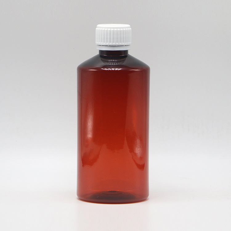 300ml毫升 PET 斜肩茶色 酒精消毒液体  塑料液体包装瓶子