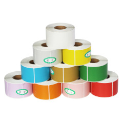 Buy five get one free Color thermal label paper Three-proof self-adhesive barcode paper Ribbon-free printing Pink