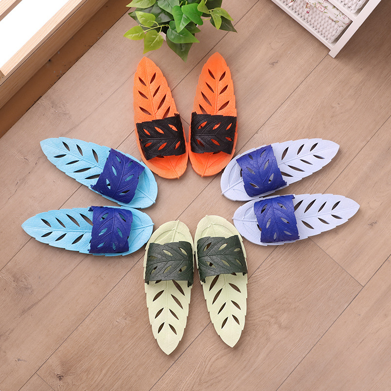 2020 new pattern Shower Room slipper the republic of korea Leaf Water leakage slipper Indoor home sandals  summer Manufactor wholesale