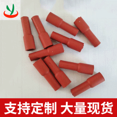 direct deal 250 Cylinder Double line lengthen silica gel environmental protection high temperature sheath 6.3 In line Terminals sheath