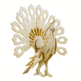 Деревянная реалистичная трехмерная игрушка, школьная головоломка, DIY, павлин, в 3d формате