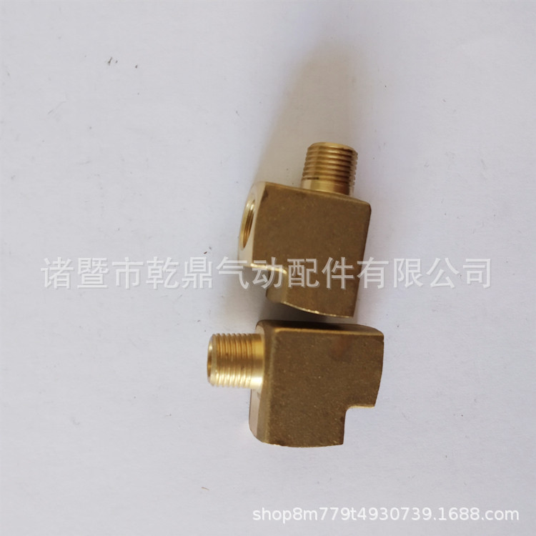 3/8NPT新开模具方块三通 3分美标加厚方块三通接头 内外牙铜方块