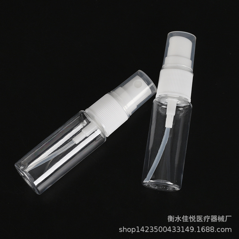 20ml spray lateral transparente pequeña regadera maquillaje perfume botella de spray de plástico pequeña botella de spray sub-botella