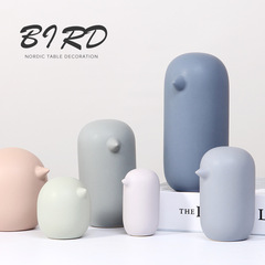 Creative Nordic Color Ceramic Bird Home Sample Room Craft Animal Decorations Window Ornament Wholesale