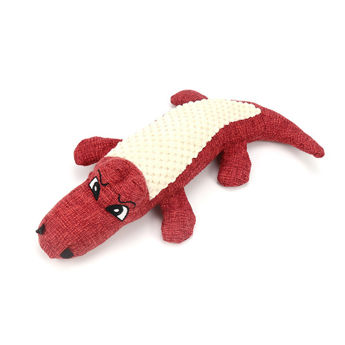 Factory direct supply of dog plush toys, pet toys, simulated crocodile sounding dog toys, bite-resistant