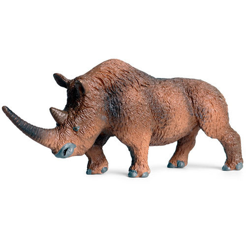 Cross-border simulated wild animal model prehistoric red rhinoceros plastic static animal children's solid figure toy