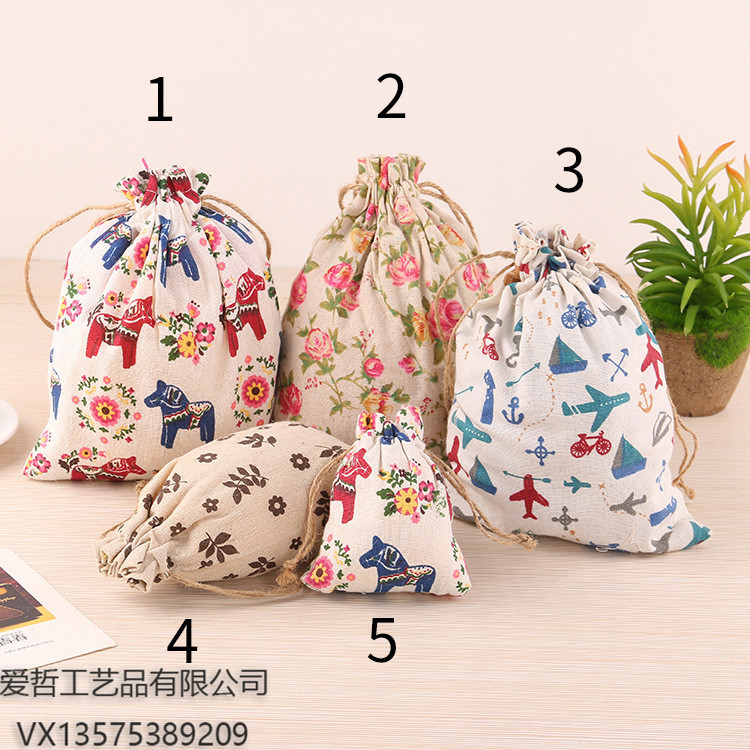 厂家直销跨境 抽绳后背束口可爱女背包批发学生布袋 双肩布袋