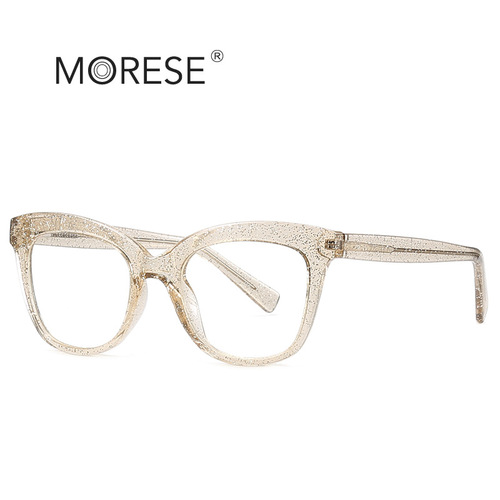 Cross-border eBay frame fashion sparkly tr90 glasses CP spring pin plug anti-blue light flat glasses for women 2017