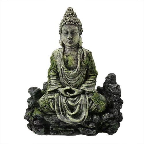Fish tank landscaping decoration crafts resin antique lighthouse ancient Buddha statue aquarium ornaments set package simulation