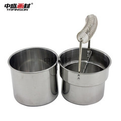Zhongsheng Art Materials Large Stainless Steel Double-Layer Oil Paint Brush Washer Can Filterable Handheld Brush Holding Brush Washer Bucket