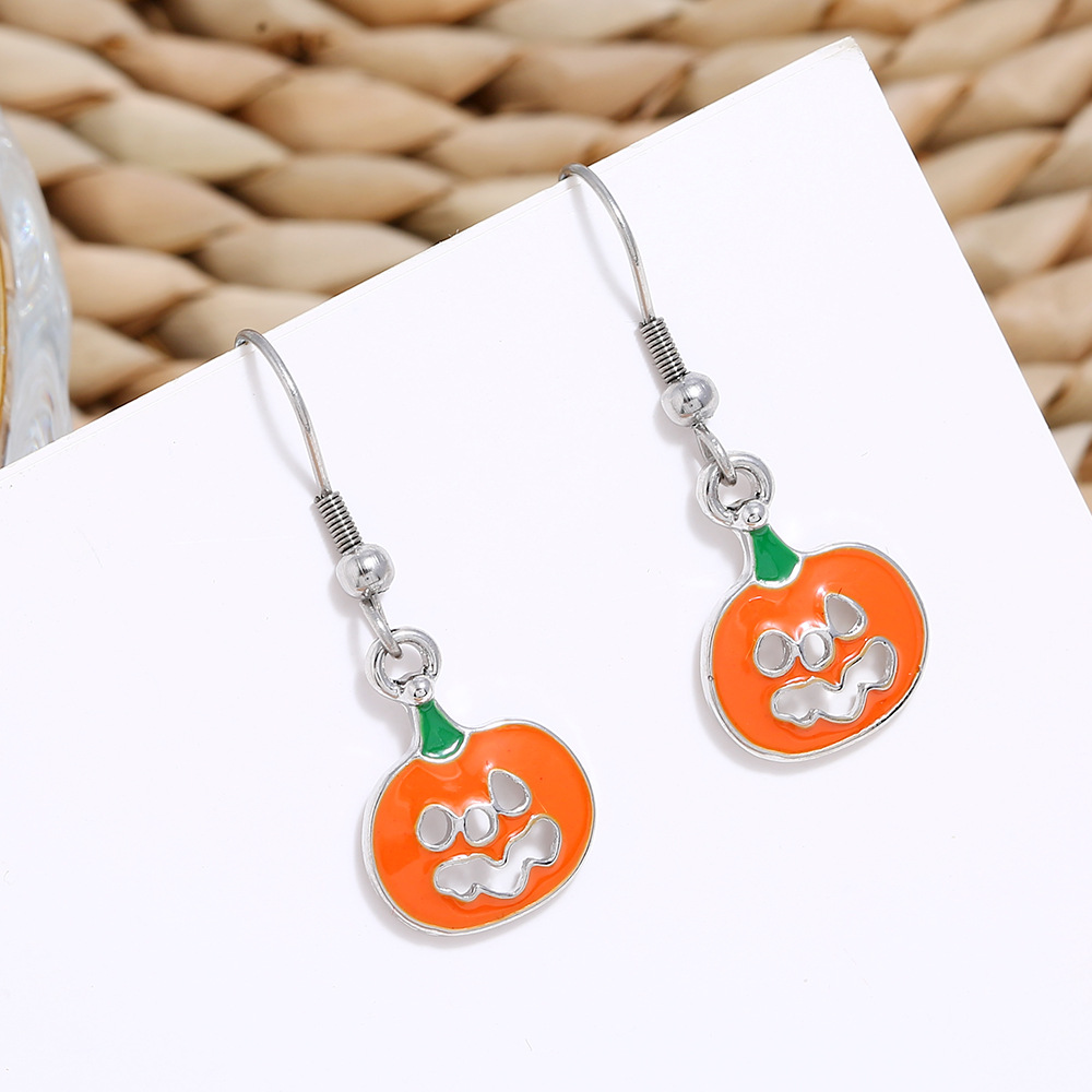 Wholesale Boucles D&#39;oreilles En Alliage Crâne D&#39;horreur Halloween 12 Set Nihaojewelry display picture 7