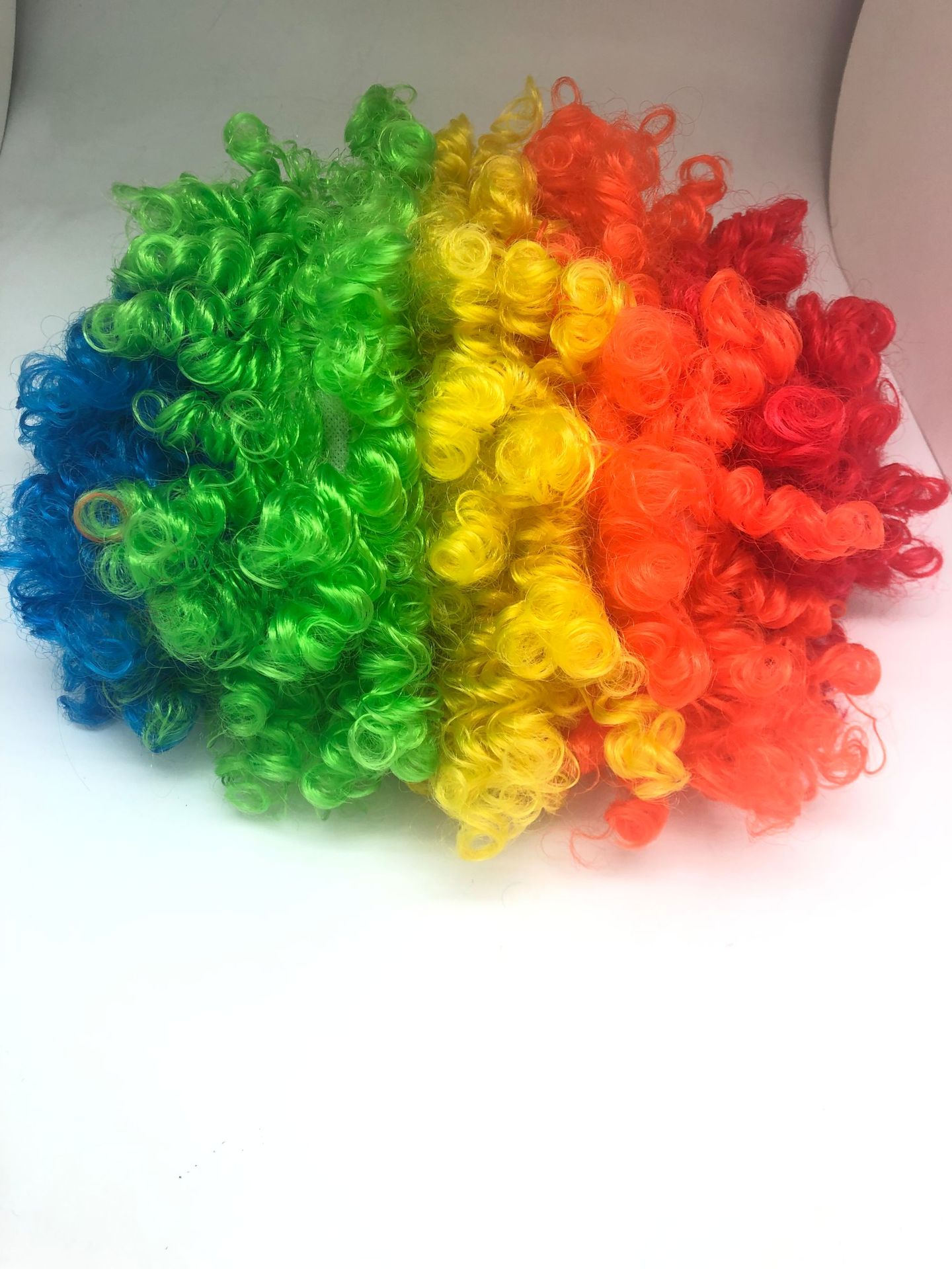 Navidad Halloween Adultos Niños Fans Perucas de color Fiesta Show Showroom Prendas de baile Perucas de payaso