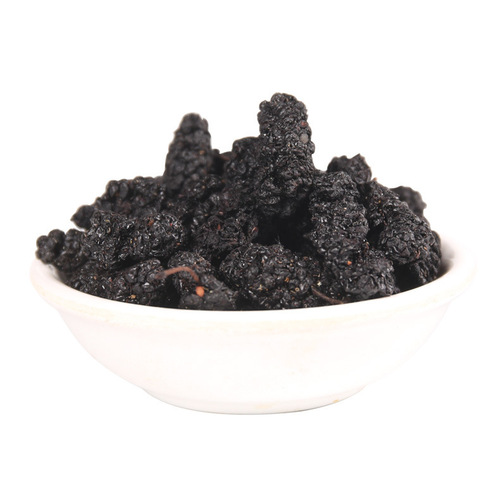 Wholesale black mulberry for medicinal and edible purposes, sourced from Sichuan with water washing, plump berries in large quantity, offering premium quality.