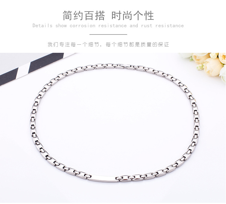 29g Weight Necklace Classification Wedding, Travel Occasion 304 Stainless Steel Material Geometric Pattern Unisex Gender Silver Color Wholesale Jewelry Geometric 304 Stainless Steel Necklace 7
