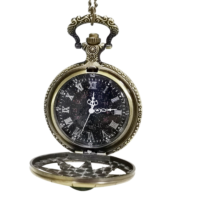 Pointer+Number Display Type Lobster Clasp Buckle Style Casual Retro Solid Color Lobster Clasp Quartz Pocket Watch