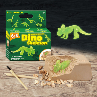 Mini dinosaur Excavation Puzzle Science and Education board role-playing games Toys wholesale Jurassic Noctilucent Archaeology Excavation dinosaur Model