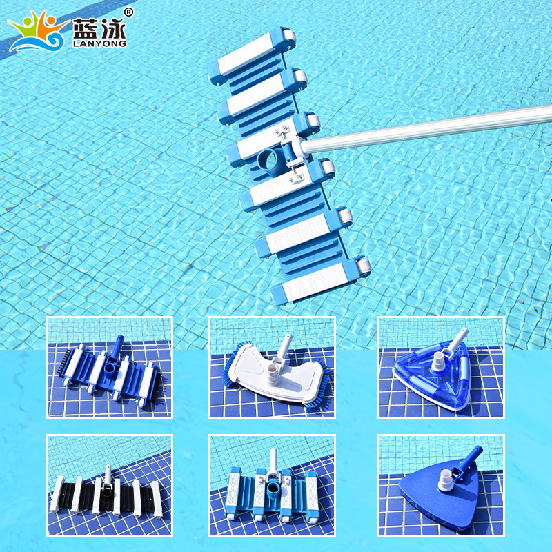 游泳池25寸加重吸污头14寸带刷铝合金吸池头泳池吸污机设备包邮