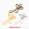 Retro metal accessory, pendant with bow, wholesale