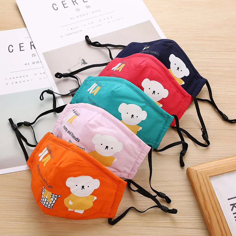 绿洁厂家 儿童带呼吸阀全棉插片口罩 pm2.5防雾霾活性炭防护口罩