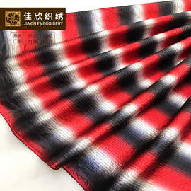 春夏新款连衣裙时装烫金珠片布 条纹多色亮片面料 珠片绣花布