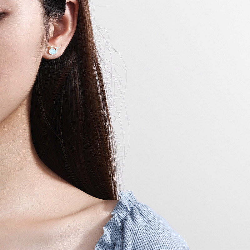 Stylish Whale Studs