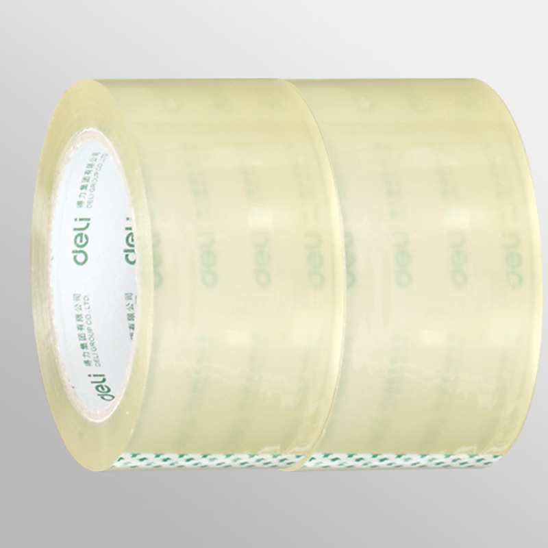 得力30201 透明封箱胶带48MM*40Y 透明包装胶带 高粘宽胶带