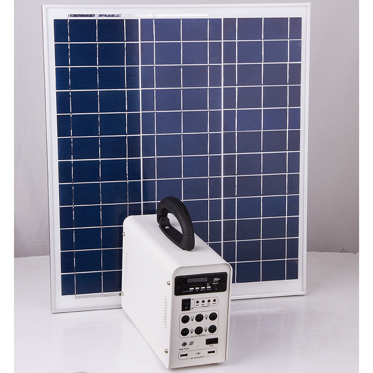 30W太阳能板发电系统  户外移动小系统 太阳能发电机组照明电源