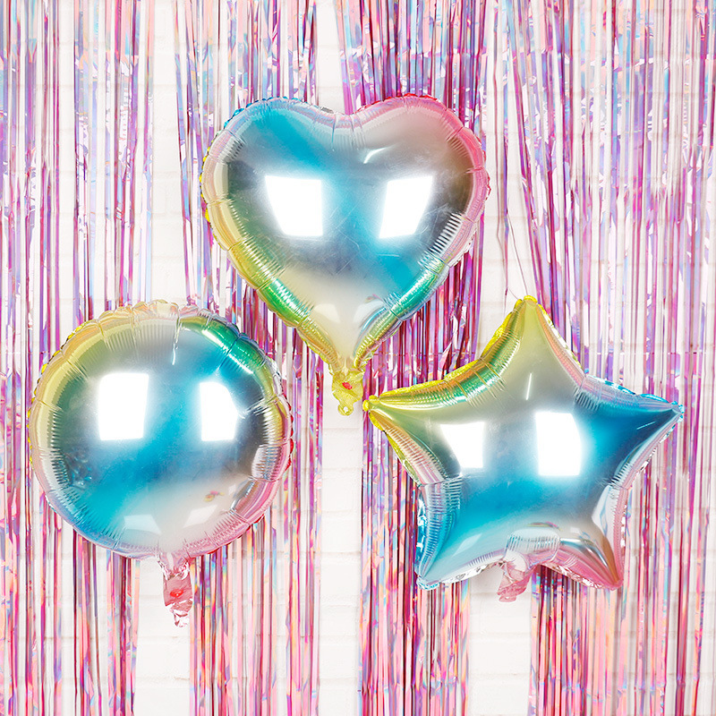 Cumpleaños Estrella Forma De Corazón Película De Aluminio Fiesta Globos display picture 2